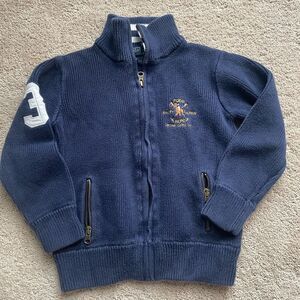 Ralph Lauren Navy and White Knit Sweater